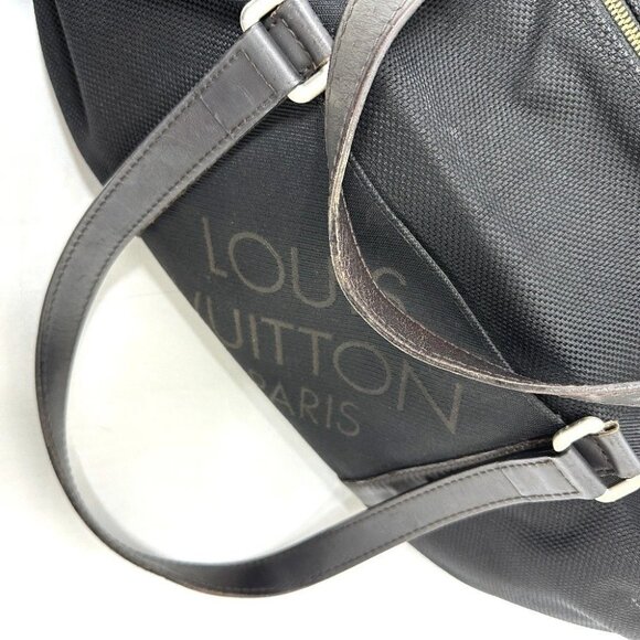 LOUIS VUITTON M93066 Damier-Jean Akatan Hand Bag Shoulder Bag Canvas Black - Picture 7 of 16
